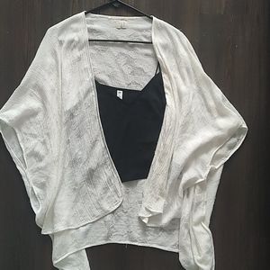 A new Day White Floral Shawl